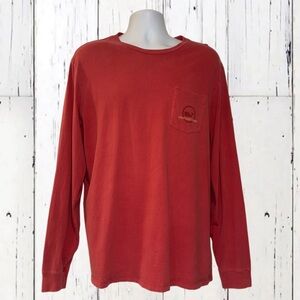 Vineyard Vines Long Sleeve Pocket T-Shirt Men’s Large Red Whale Logo